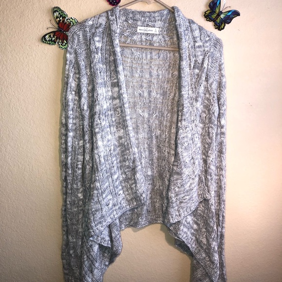 Abercrombie & Fitch Sweaters - Abercrombie & Fitch Handkerchief Cardigan, Gray Heathered/Marled, Small, EUC